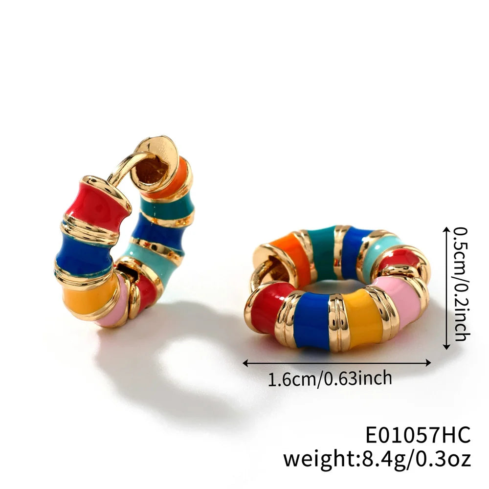 Caterpillar Hoop Earrings