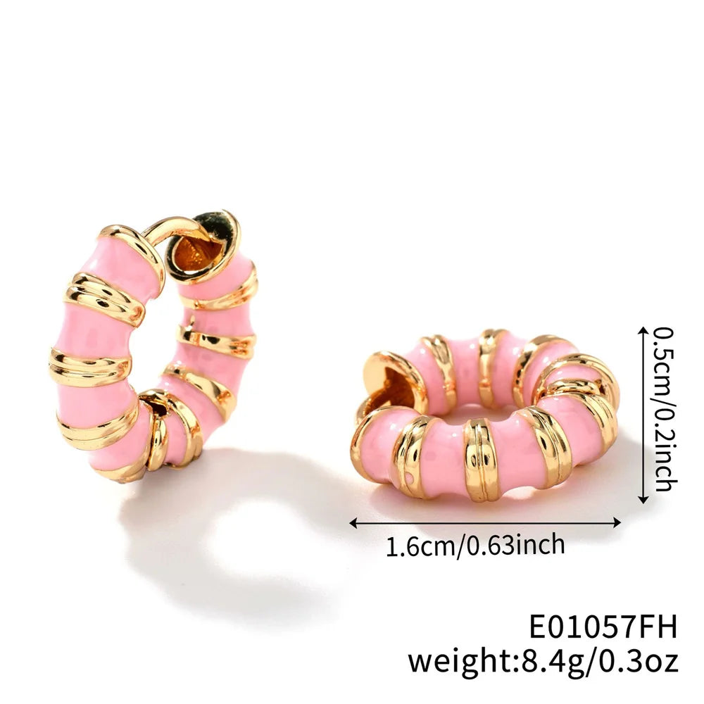 Caterpillar Hoop Earrings