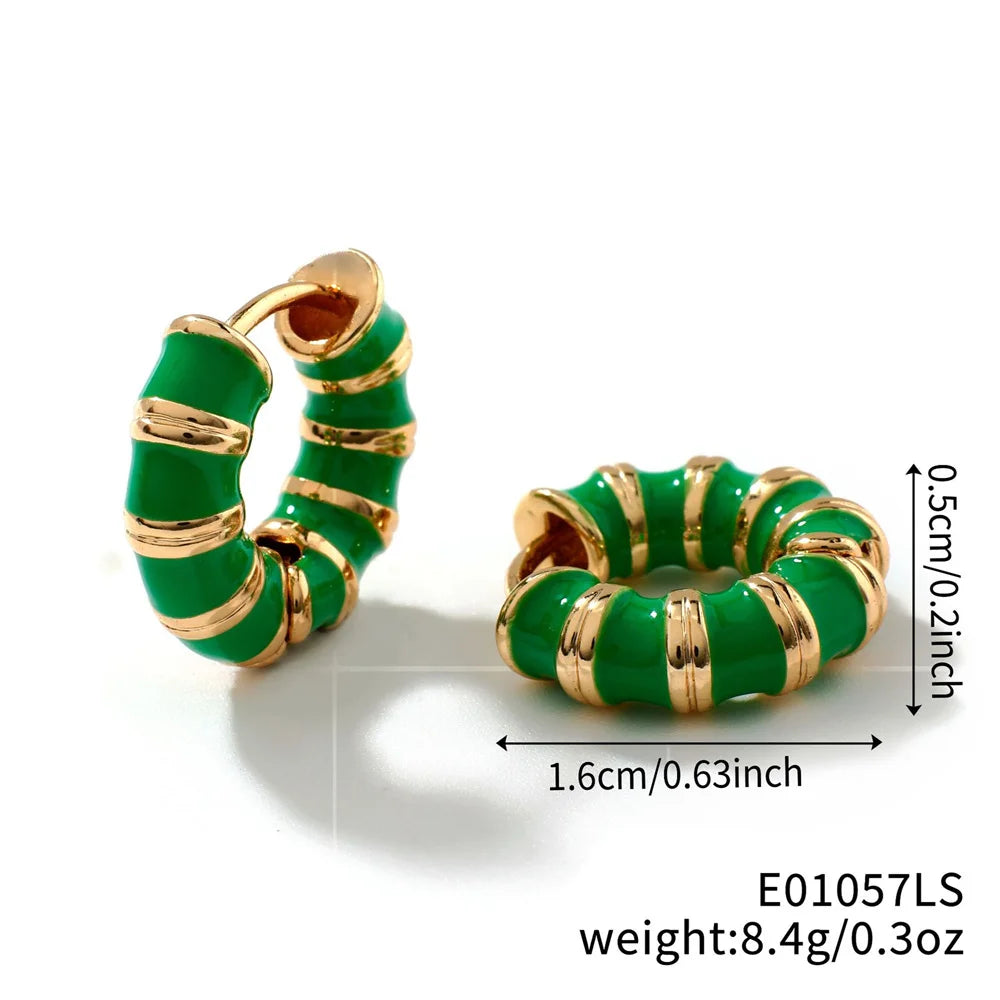 Caterpillar Hoop Earrings