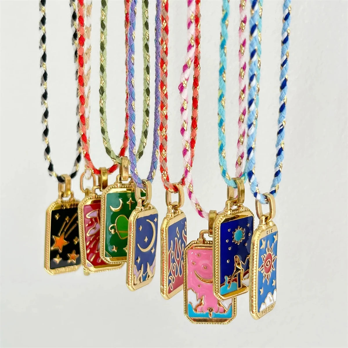 Colourful Tarot Pendant Necklaces