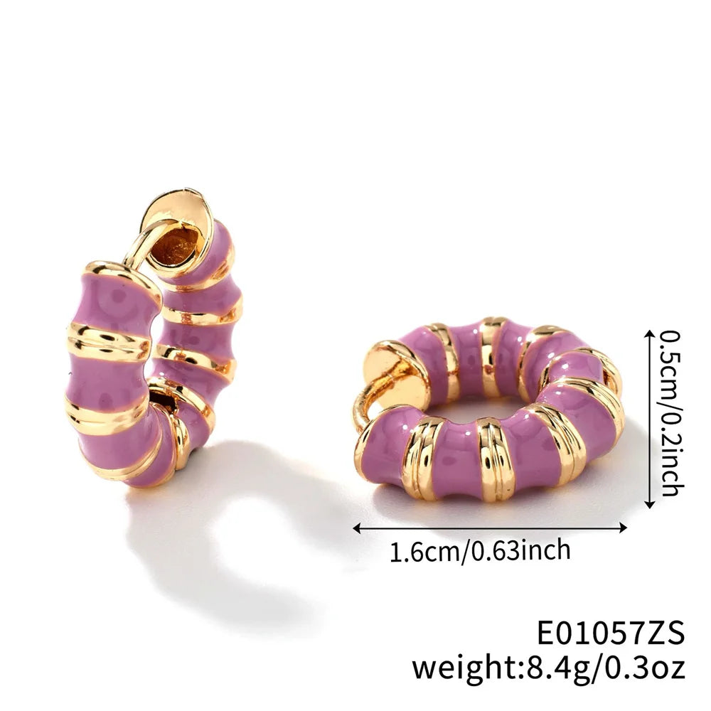 Caterpillar Hoop Earrings
