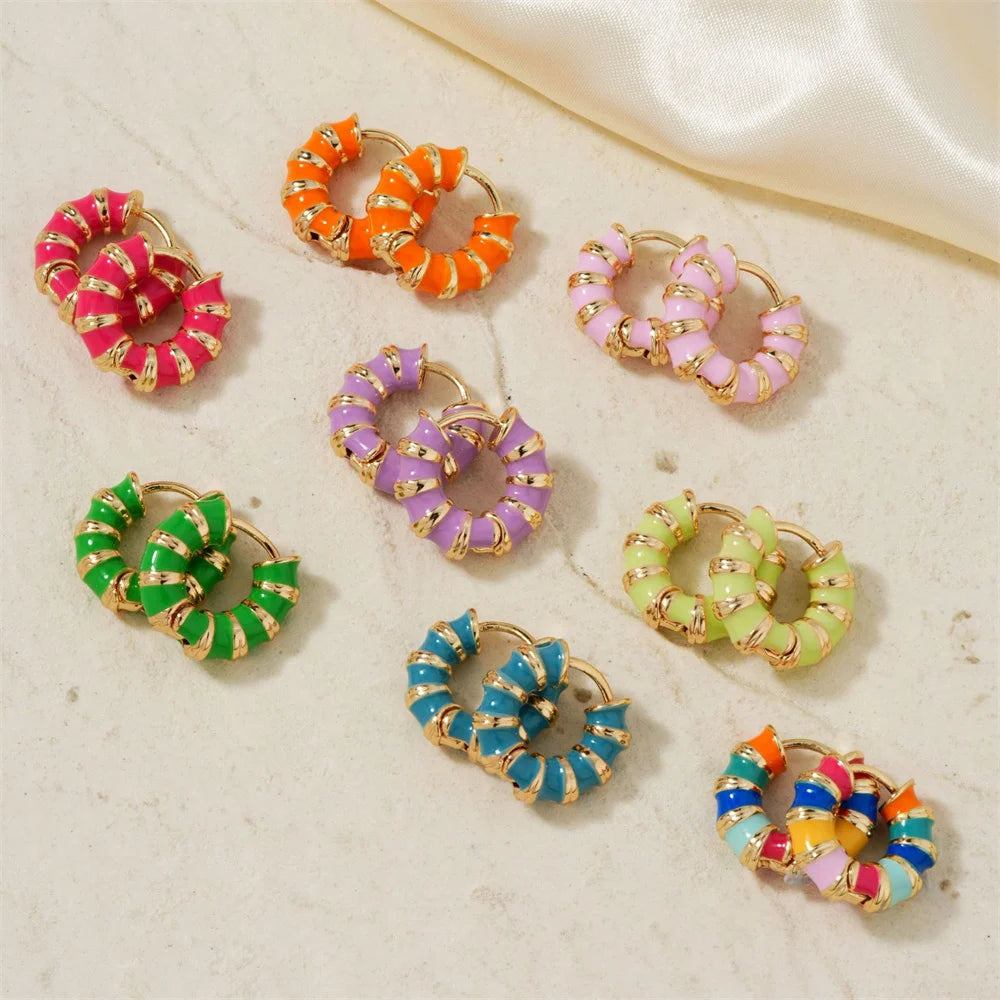 Caterpillar Hoop Earrings