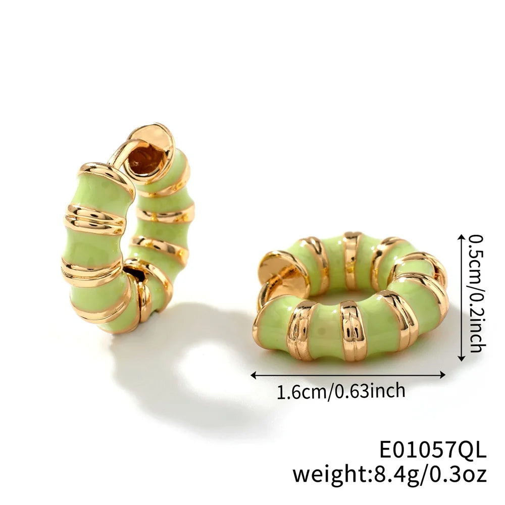 Caterpillar Hoop Earrings
