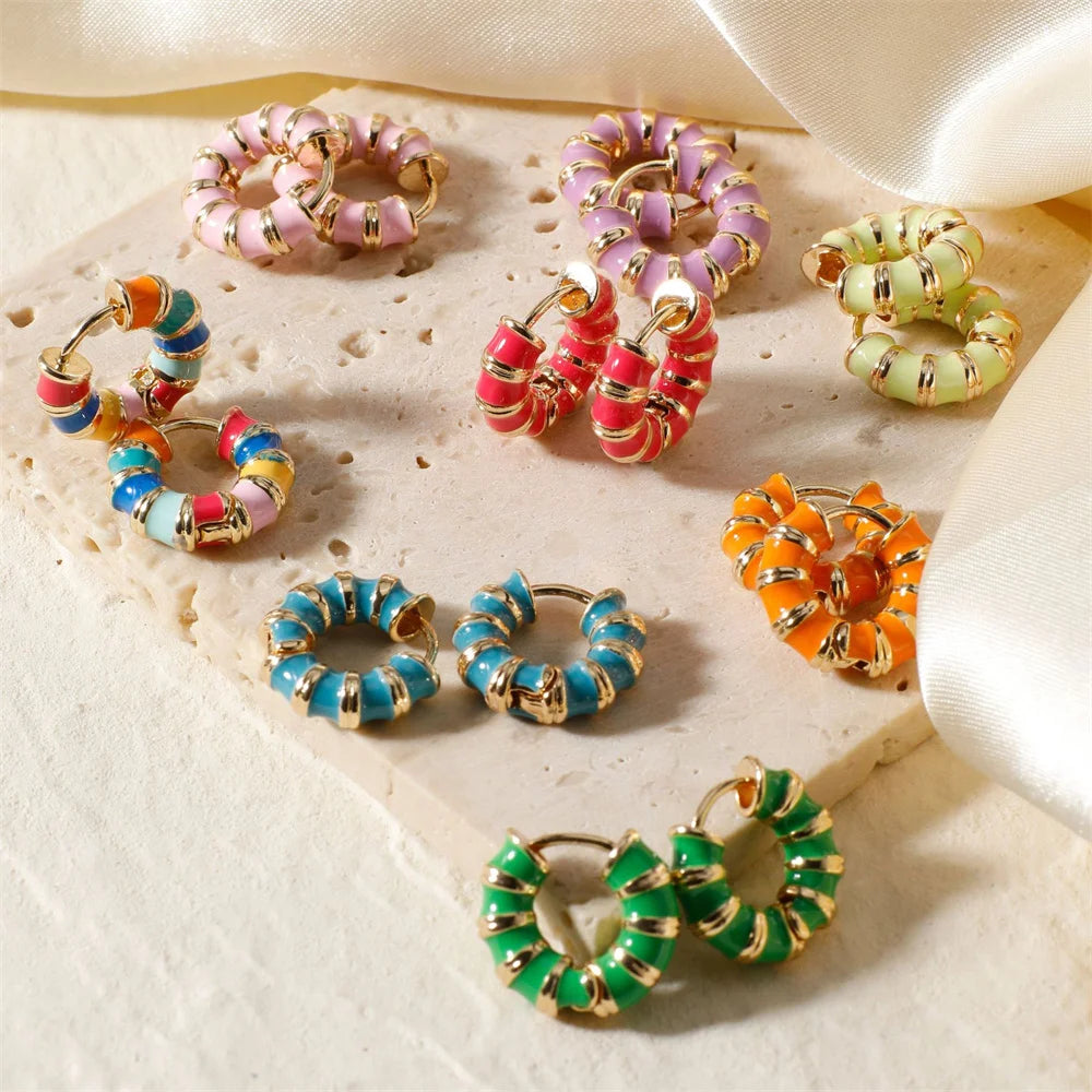 Caterpillar Hoop Earrings