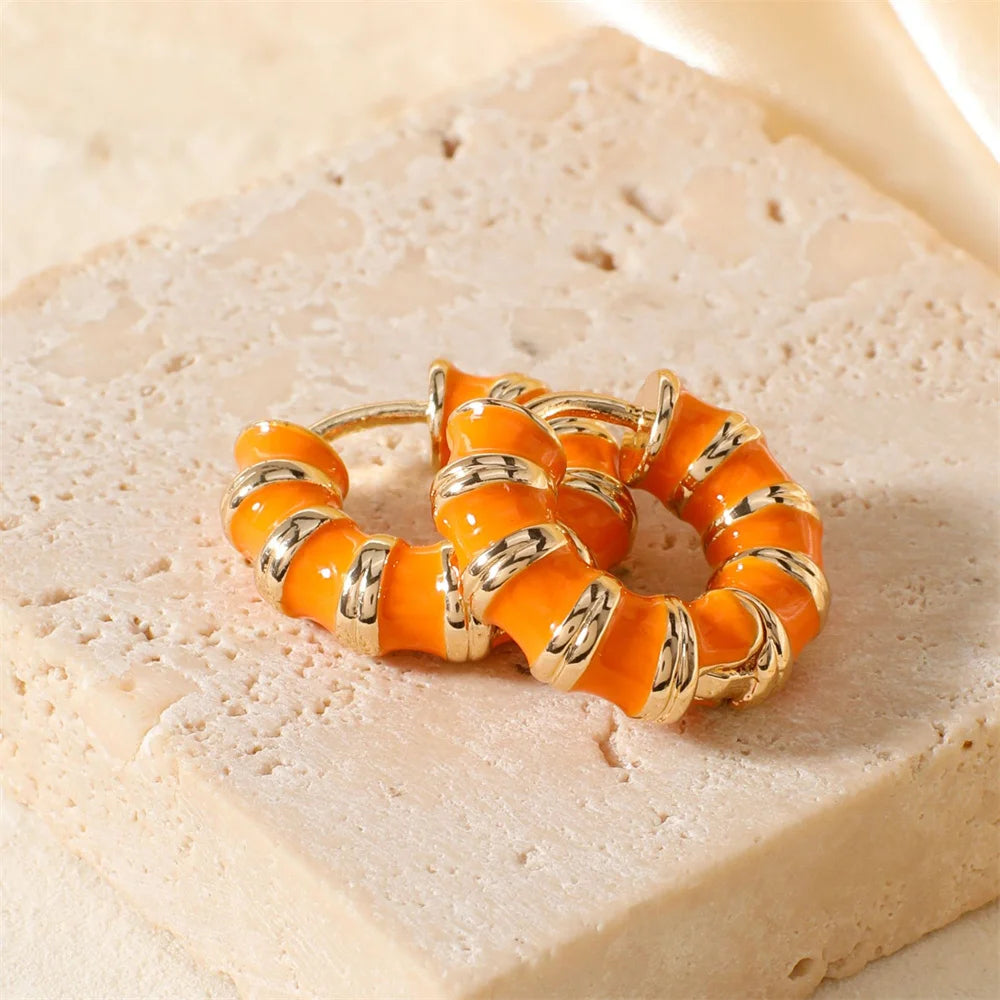 Caterpillar Hoop Earrings