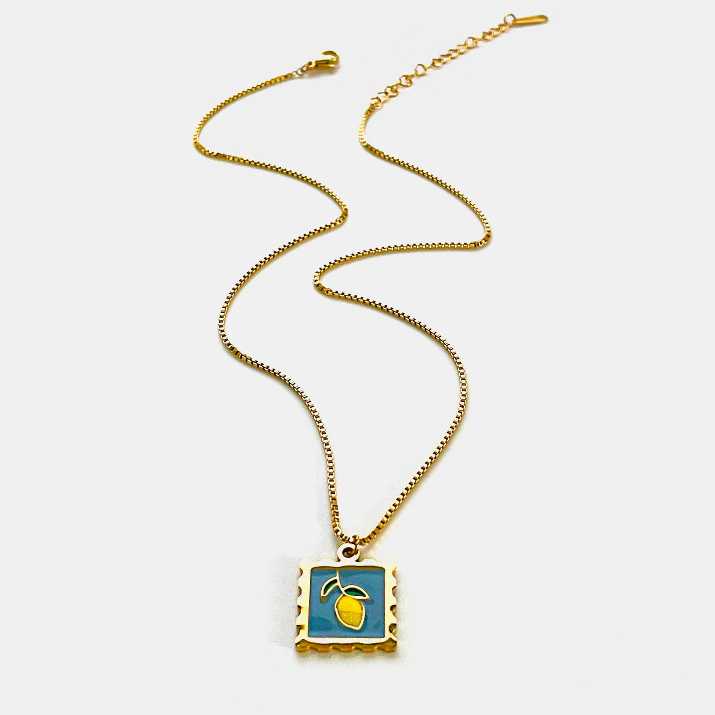Fruit Square Pendant Necklace
