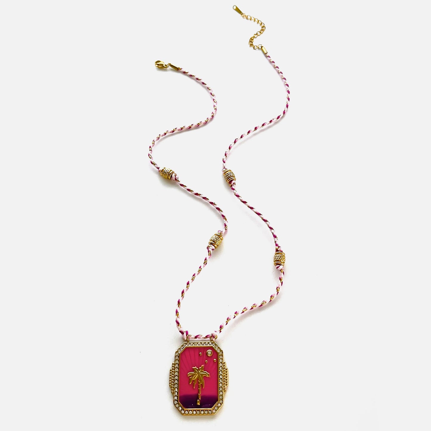 Coconut Palm Tree Pendant Necklace