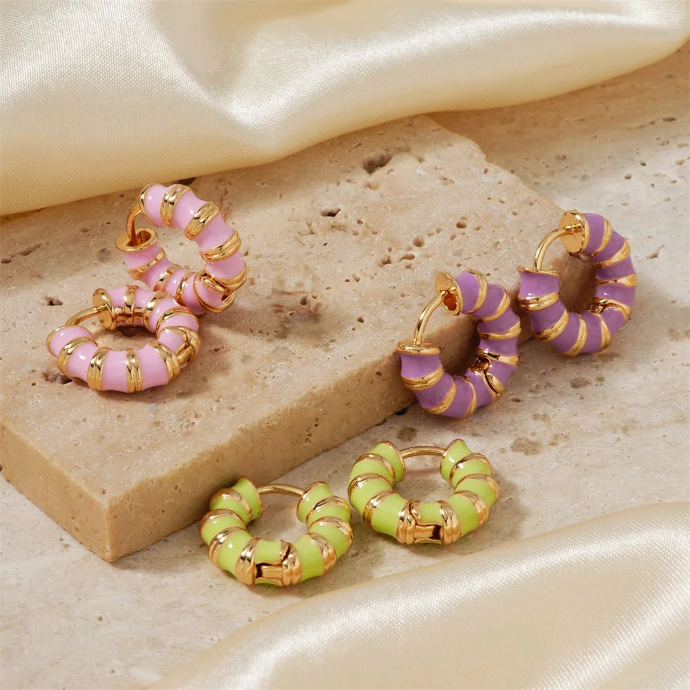 Caterpillar Hoop Earrings