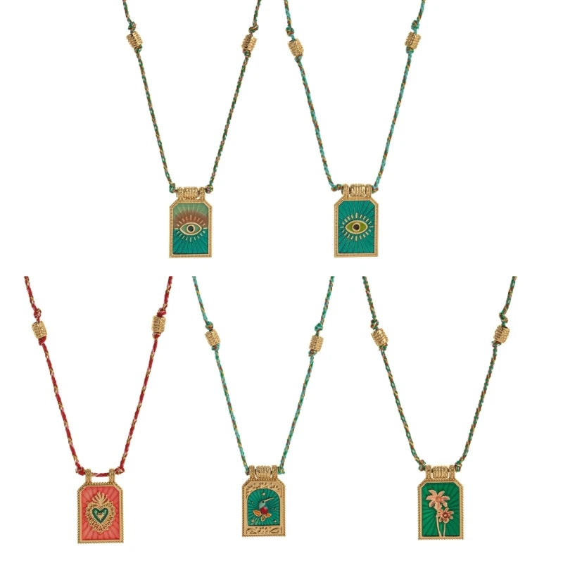 Retro Gold Plated Symbol Necklaces