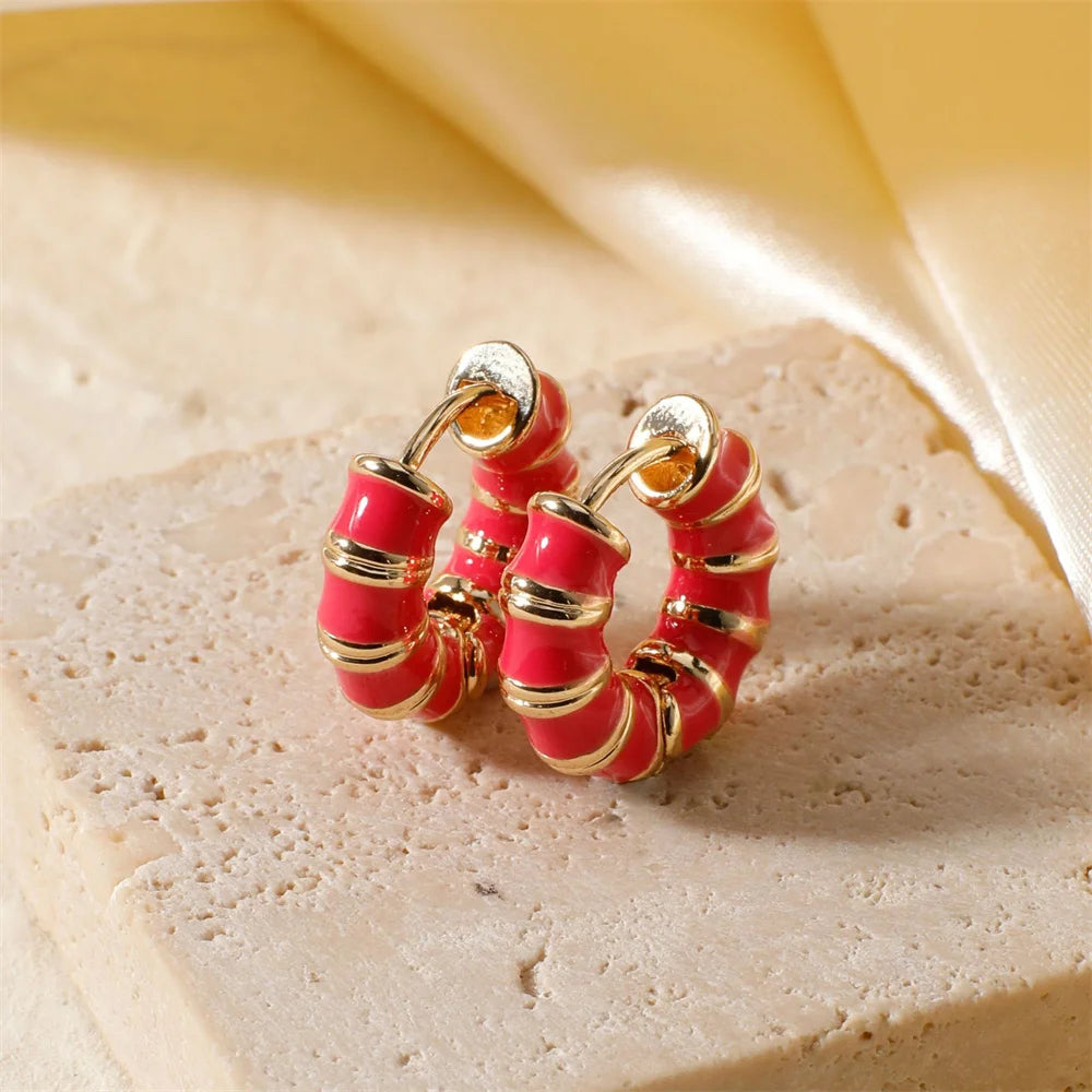 Caterpillar Hoop Earrings