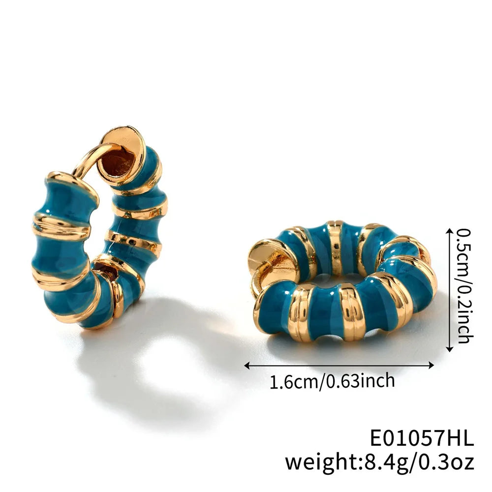 Caterpillar Hoop Earrings