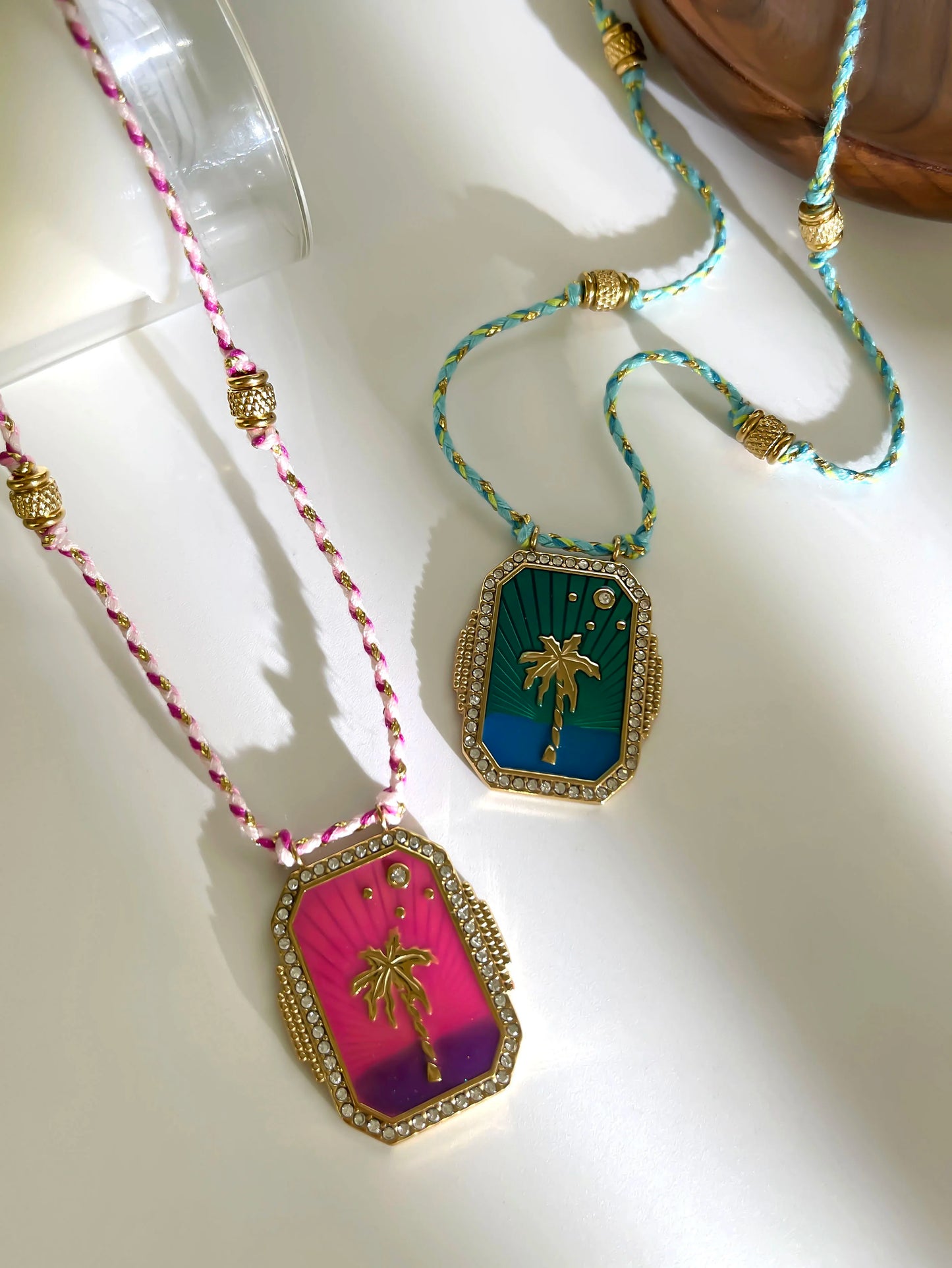 Coconut Palm Tree Pendant Necklace