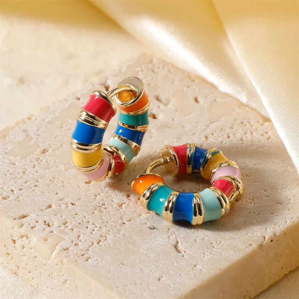 Caterpillar Hoop Earrings