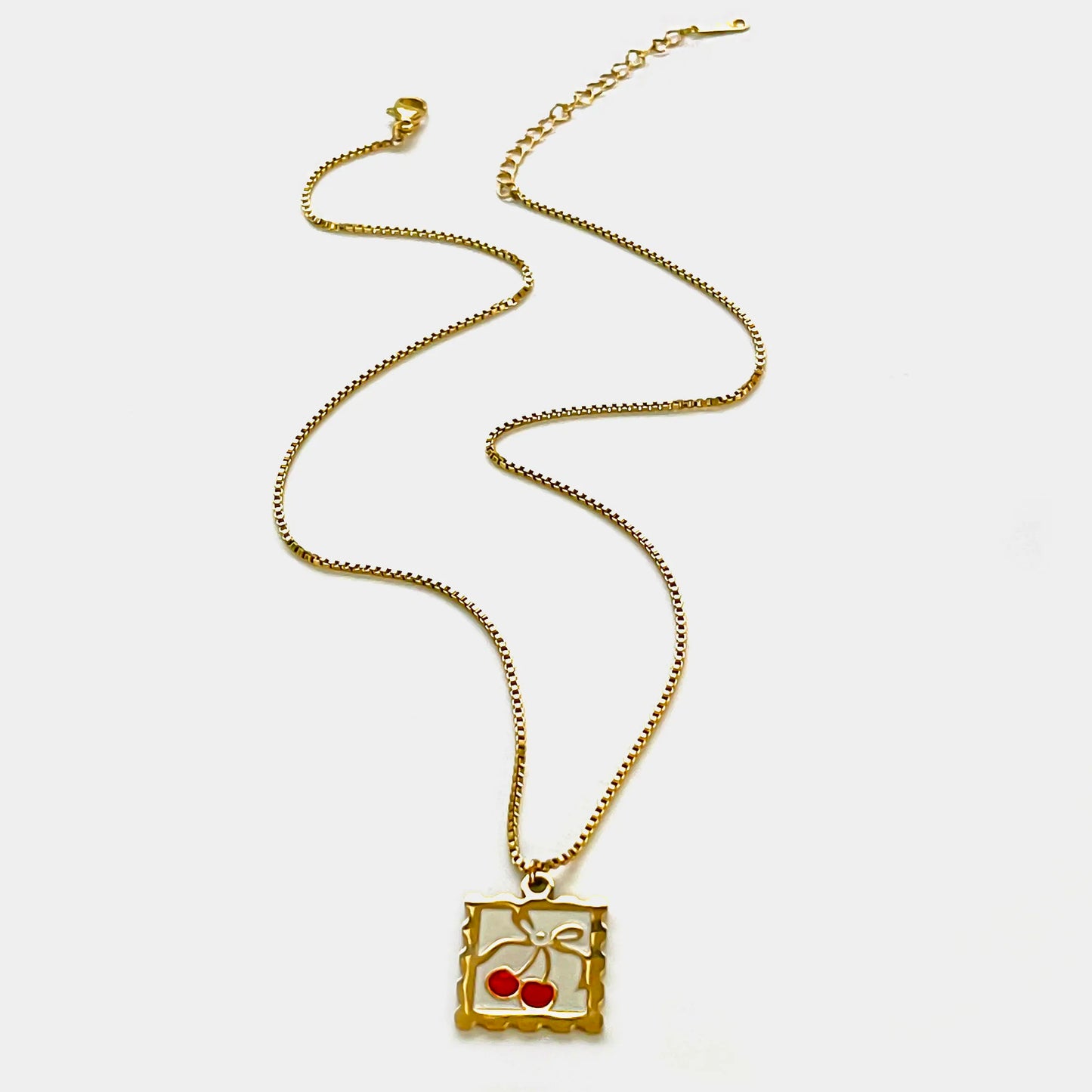 Fruit Square Pendant Necklace