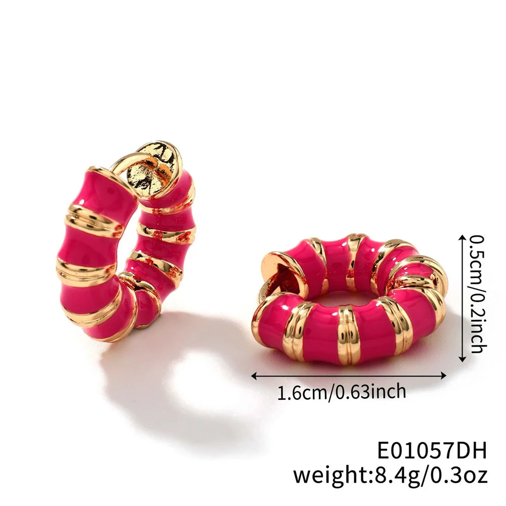Caterpillar Hoop Earrings