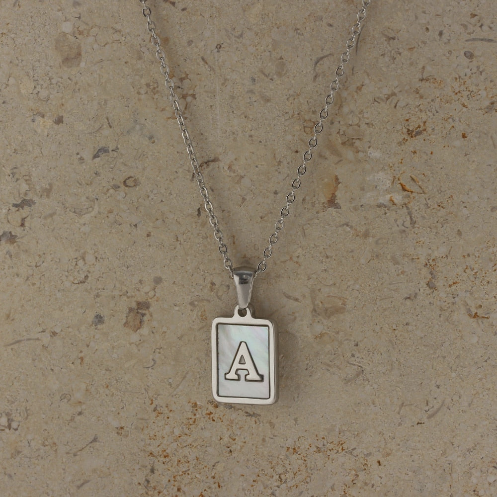 Initial Shell Necklace