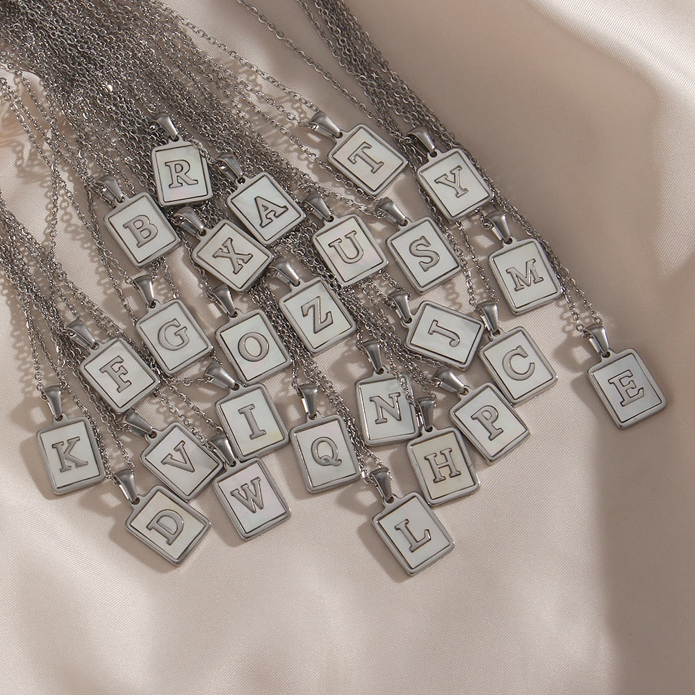 Initial Shell Necklace