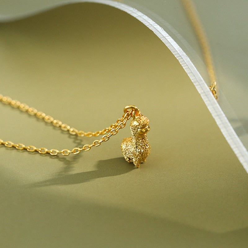 Sterling Silver Llama Pendant Necklace