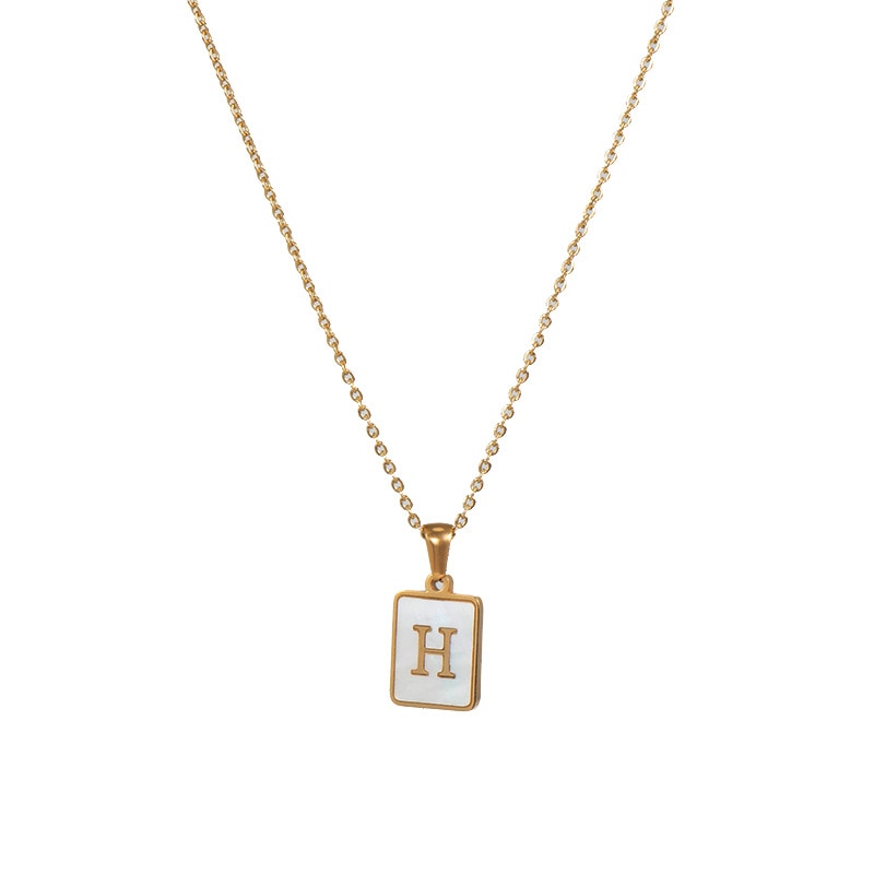 Initial Shell Necklace