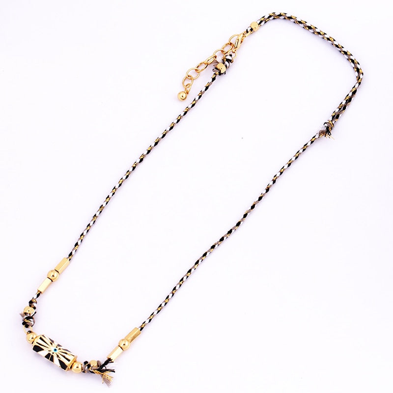 Bohemia Barrel Pendant Necklace