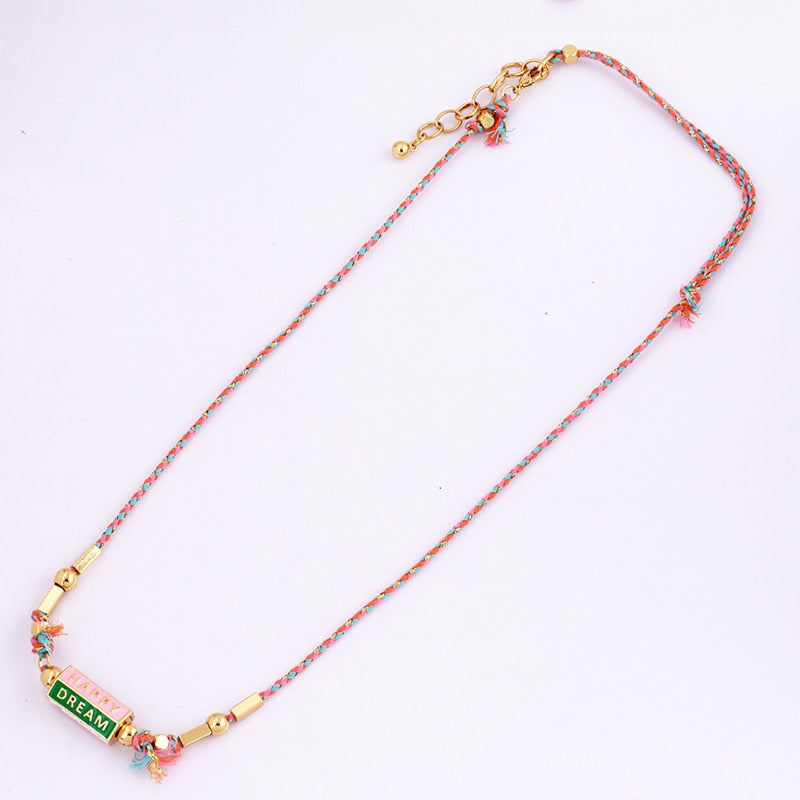 Bohemia Barrel Pendant Necklace