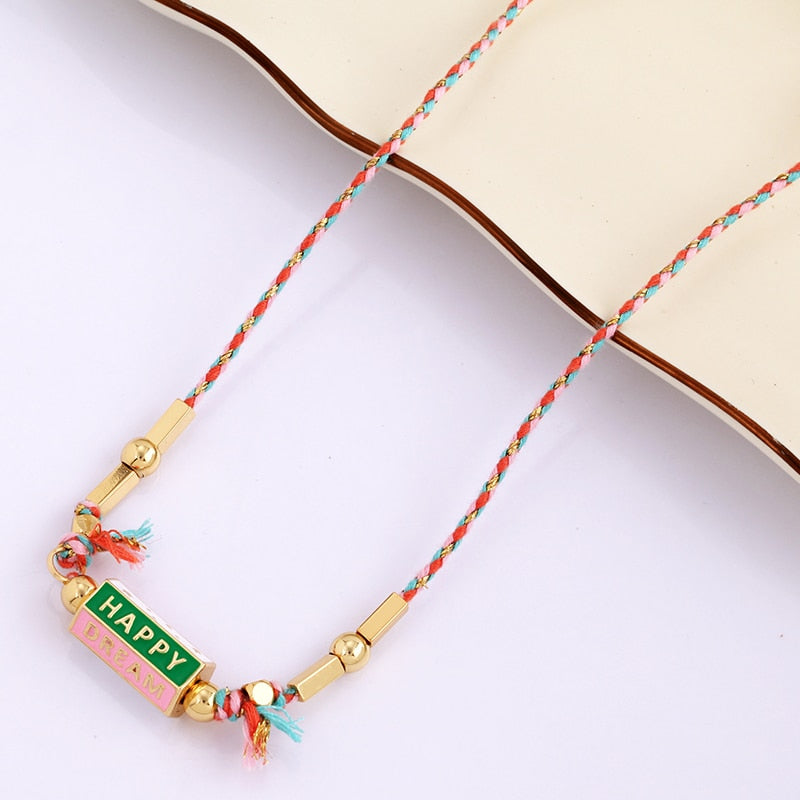 Bohemia Barrel Pendant Necklace