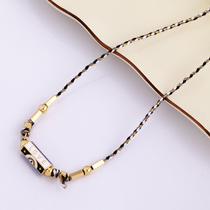 Bohemia Barrel Pendant Necklace
