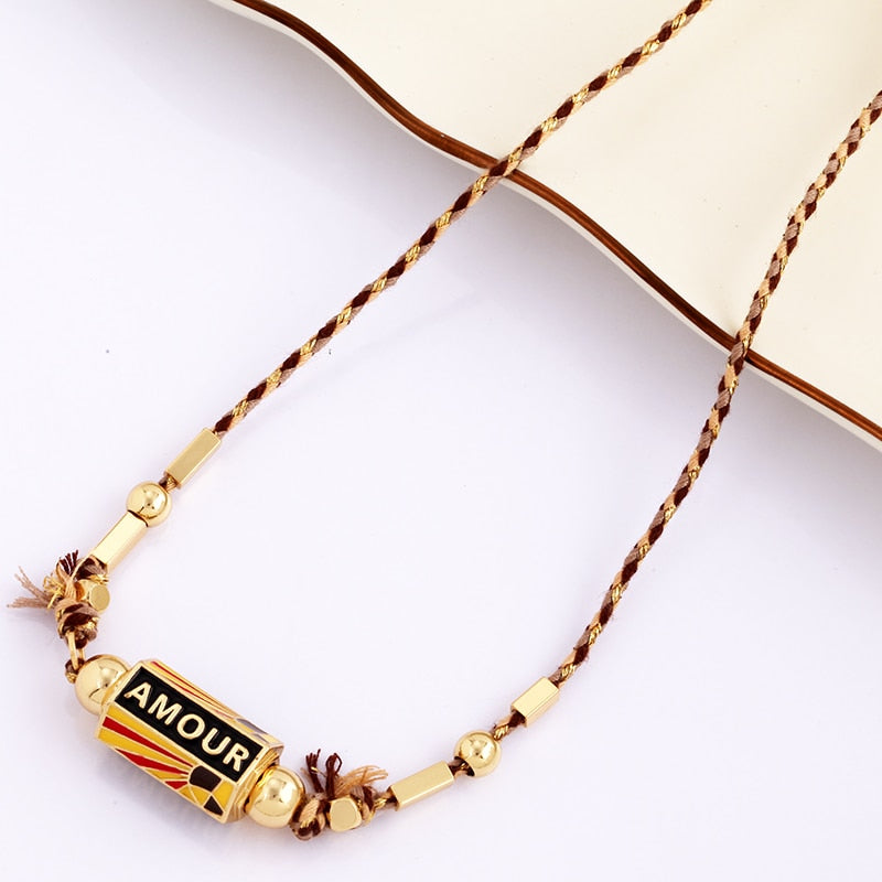 Bohemia Barrel Pendant Necklace