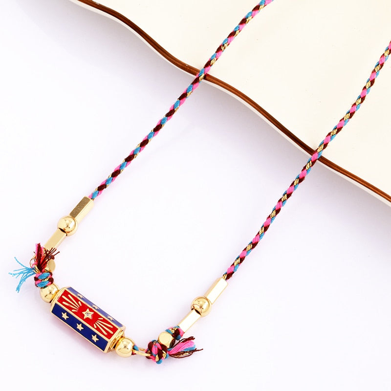 Bohemia Barrel Pendant Necklace