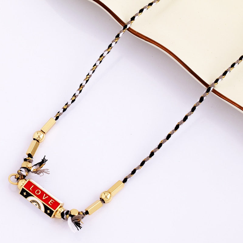 Bohemia Barrel Pendant Necklace