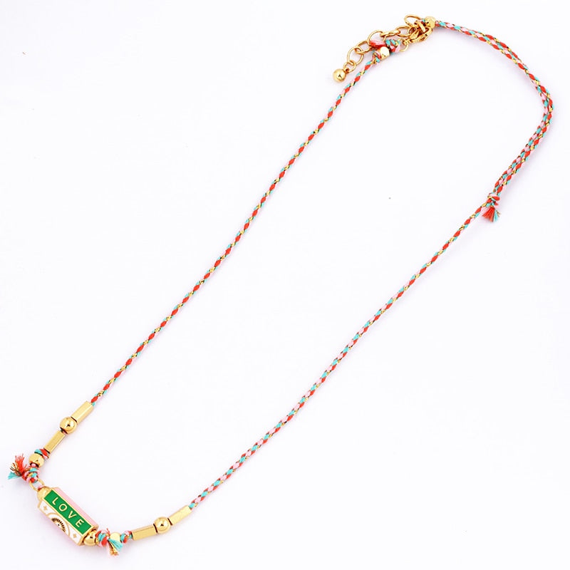 Bohemia Barrel Pendant Necklace
