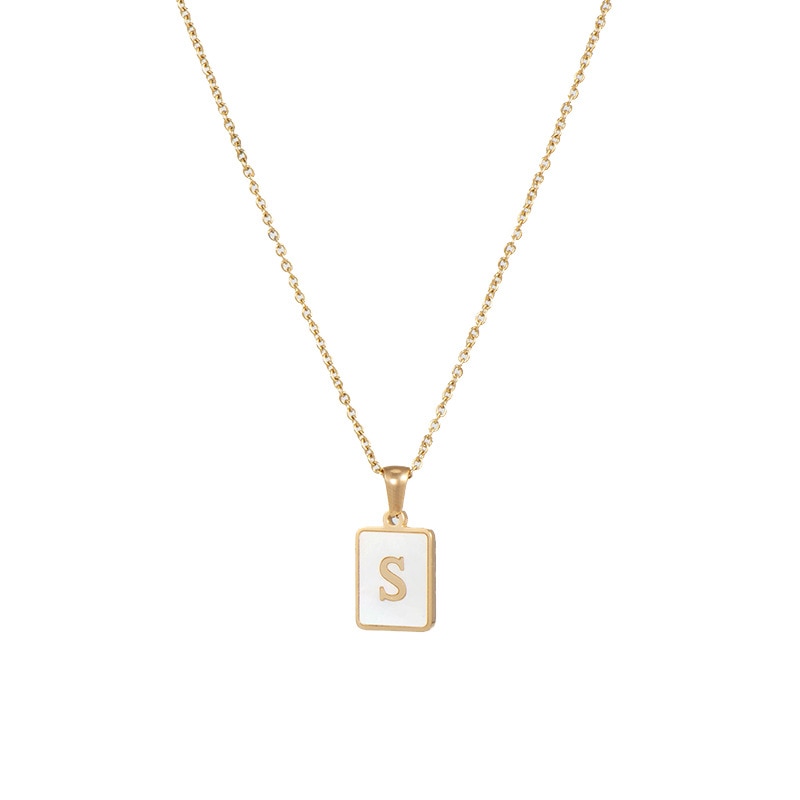 Initial Shell Necklace