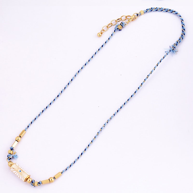 Bohemia Barrel Pendant Necklace