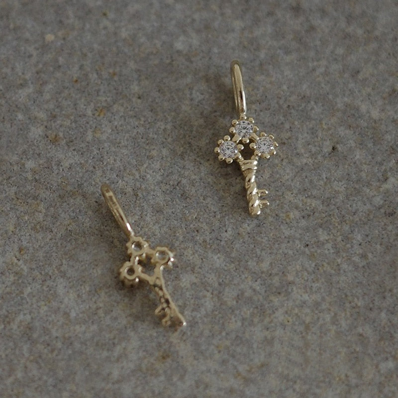Sterling Silver Mini Key Necklace