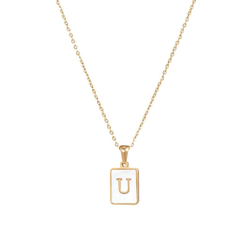 Initial Shell Necklace