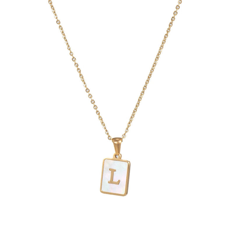 Initial Shell Necklace