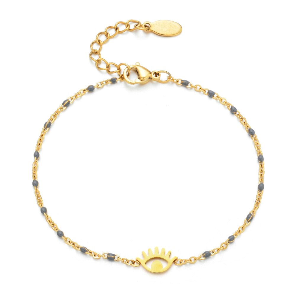 Dainty Evil Eye Charm Bracelet