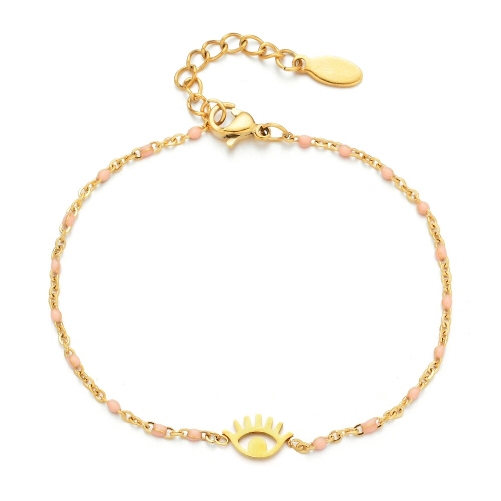 Dainty Evil Eye Charm Bracelet