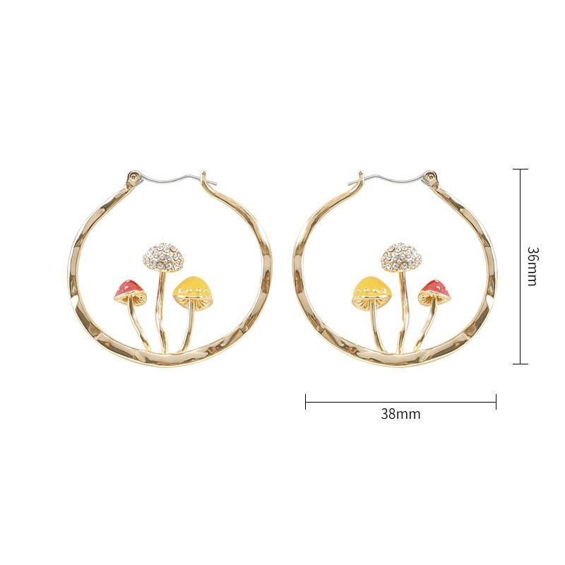 Shroom Hoop Earrings