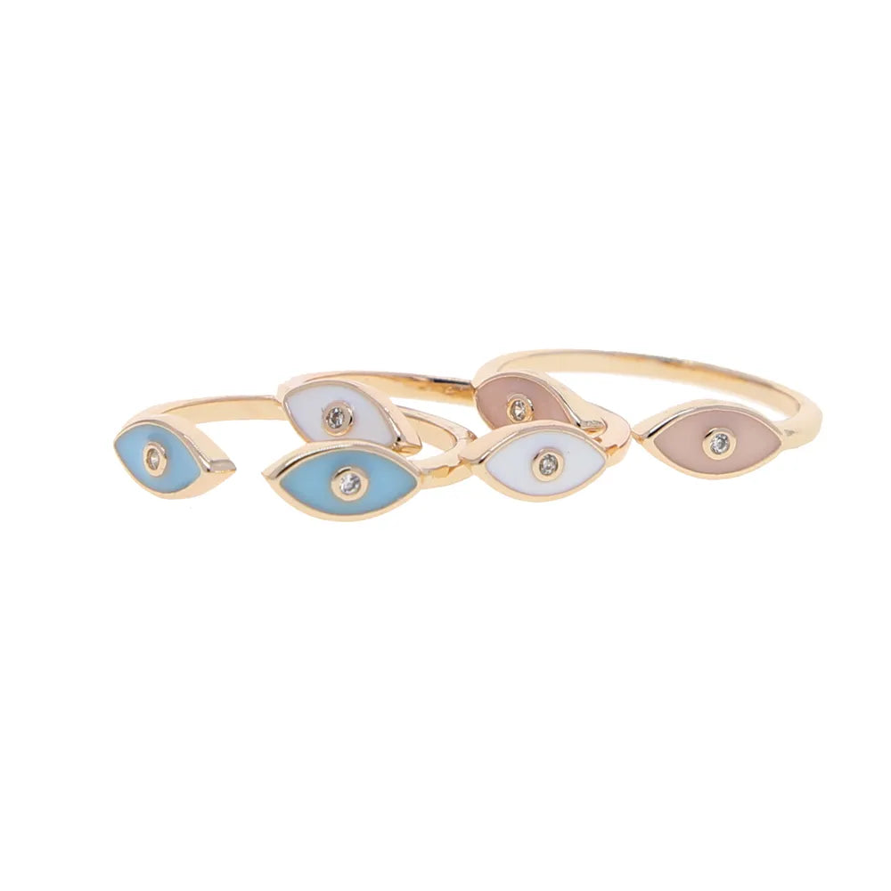 Evil Eye Duo Enamel Ring