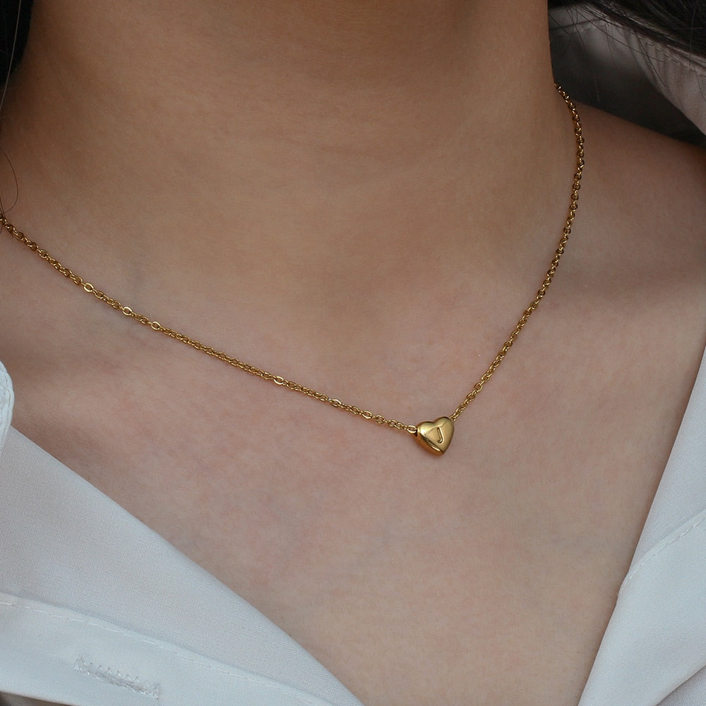 Small heart choker on sale necklace