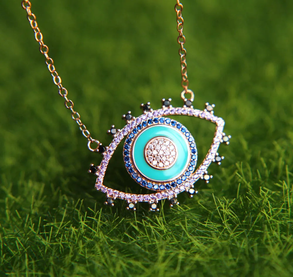 Pink Evil Eye Necklace