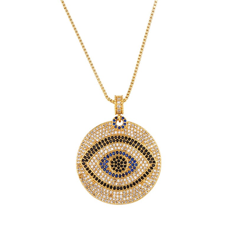 Delicate Zirconia Evil Eye Necklace