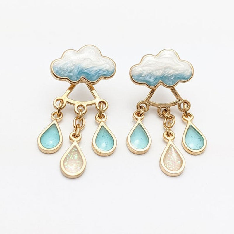 Cloud Rain Drop Earrings