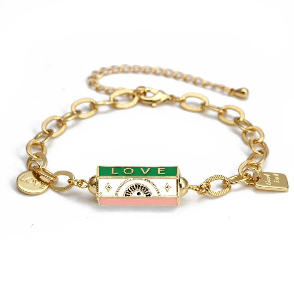 Bohemia Charm Link Chain Bracelet