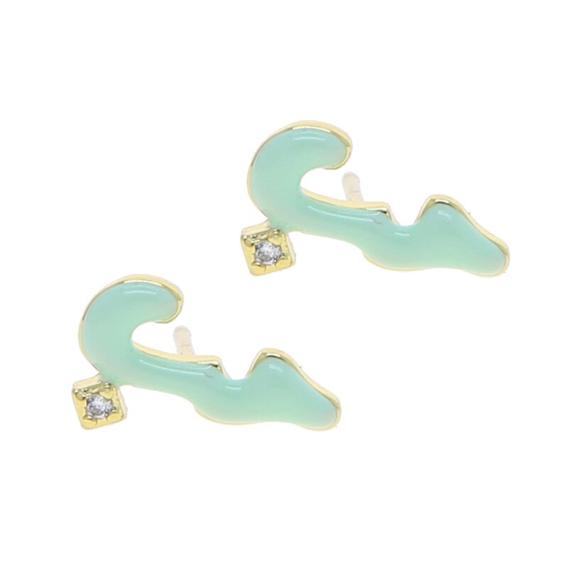 Pastel Enamel Arabic Love Studs