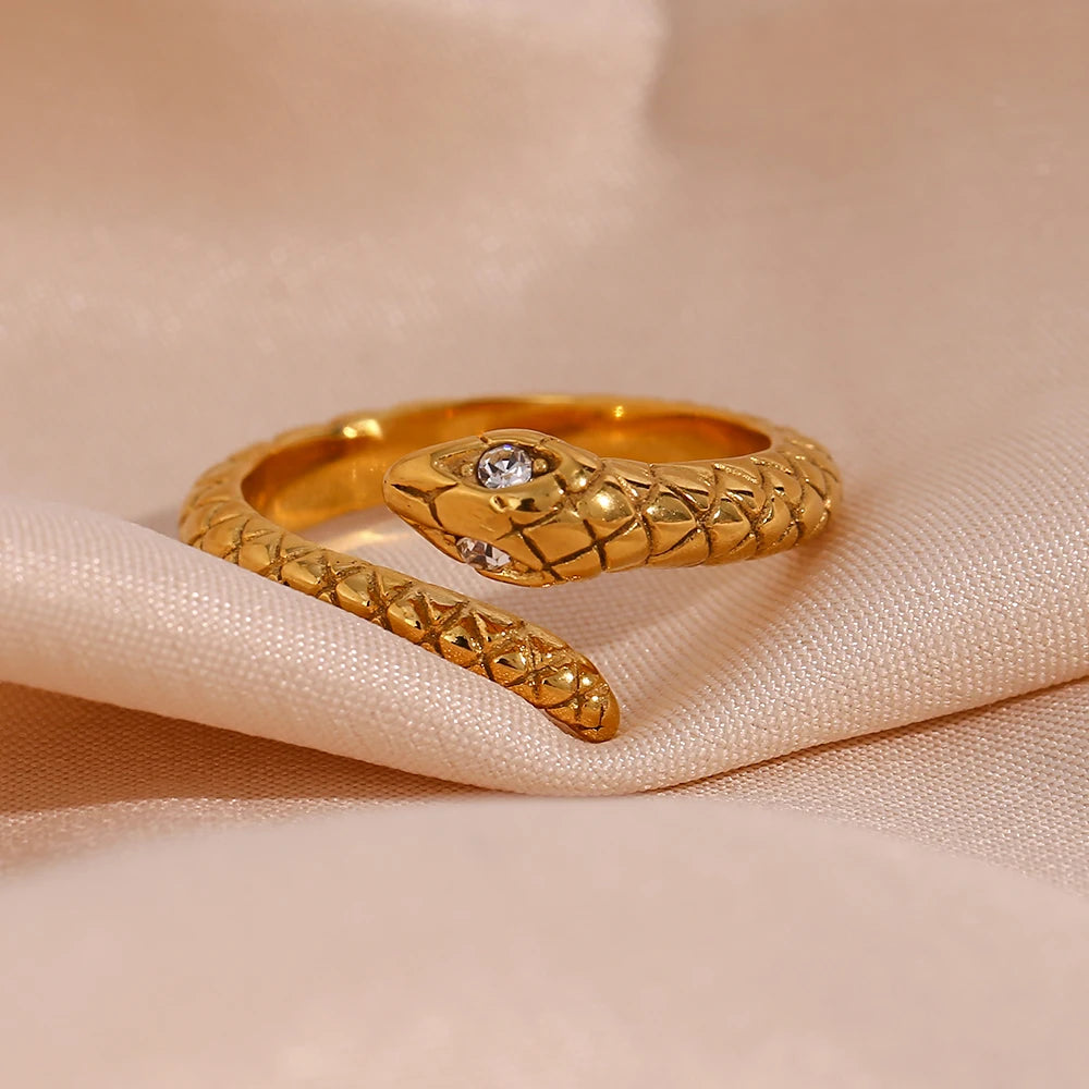 18K Gold Plated Snake Ring