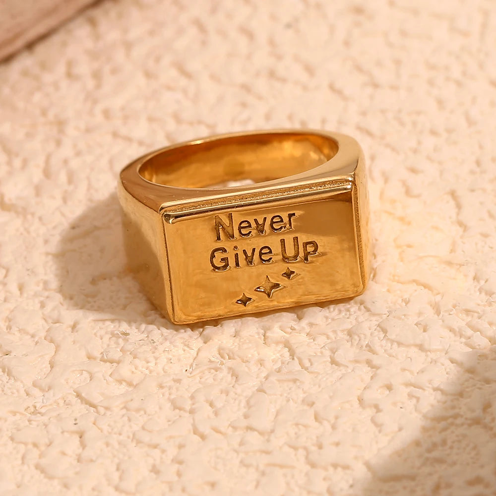 Never Give Up Ring