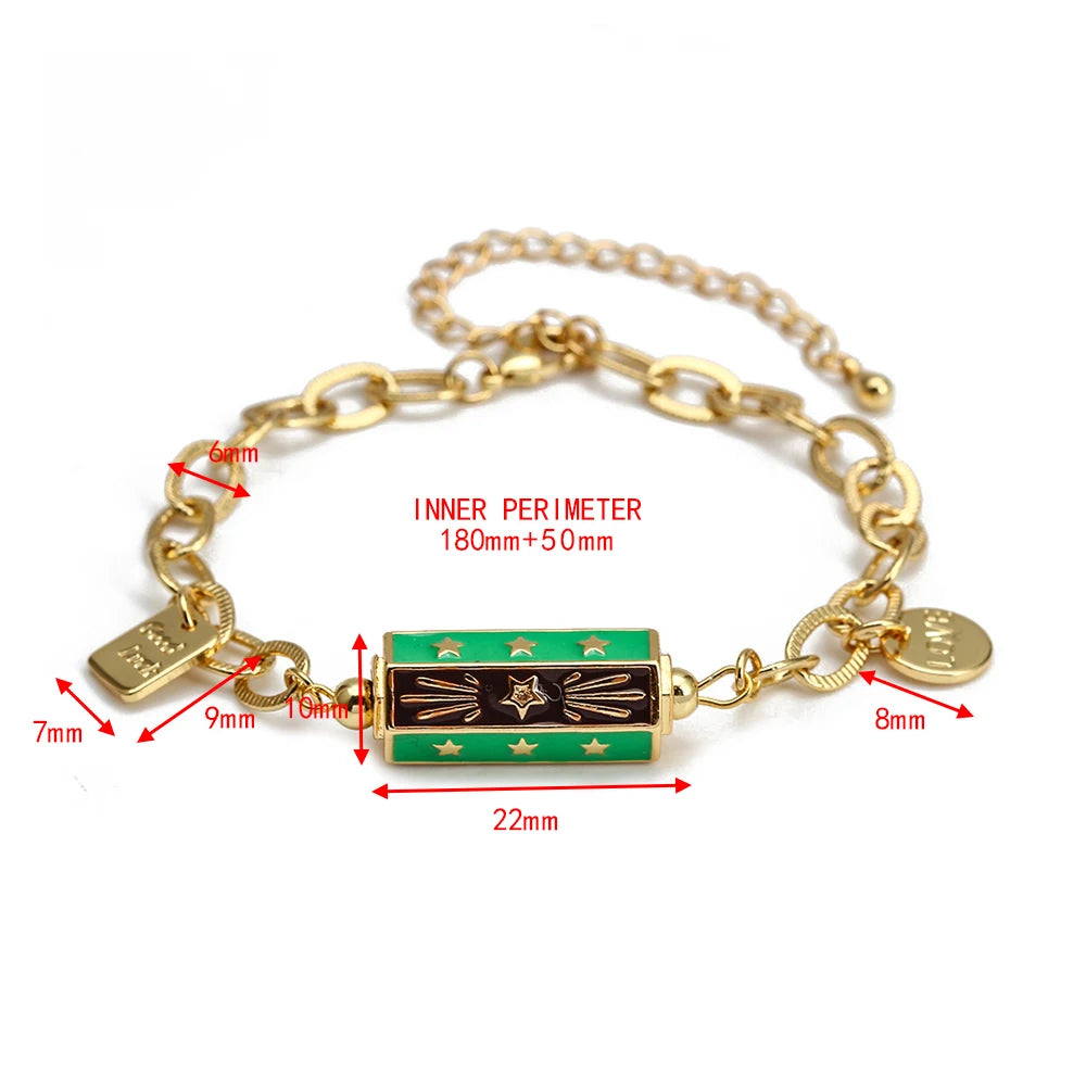 Bohemia Charm Link Chain Bracelet