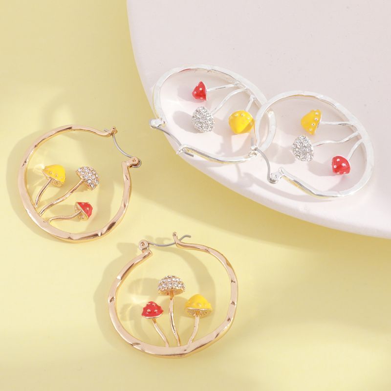 Shroom Hoop Earrings